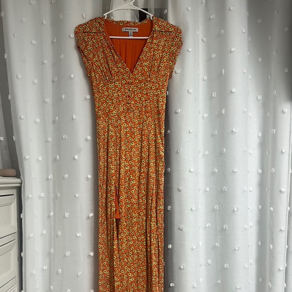 Floral Orange Maxi Dress